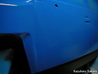 タミヤ CC-01 FJクルーザー 製作記 ～ ボディ塗装 ～ ボディに付いてしまったつや消しクリヤ
